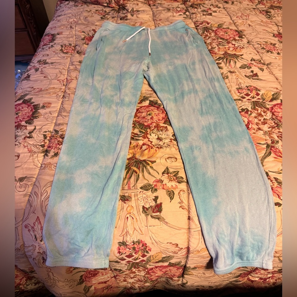 Volcom Lived in Lounge Seafoam Green Tie dye Jogger Pants